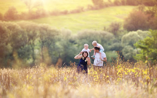 Famille en vacances à Sarlat